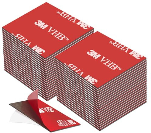 kurkip Doppio lato extra forte, pastiglie adesive double face extra forte, pastiglie adesive double face, impermeabili, per casa, ufficio, quadrato, 30 x 30 mm, 20 pezzi