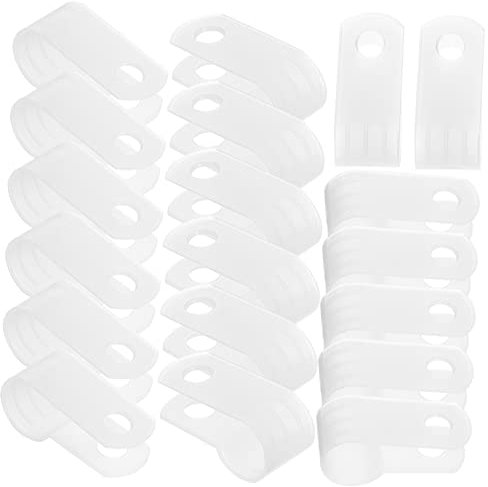 SOESFOUFU 1000pcs Plastic Cable Clamp for Rope Light Clips Outdoor Light Clips Wire Holders for Cords Cable Wire