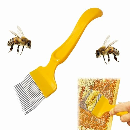 Entdeckelungsgabel Edelstahl, Bienen Entdeckelungsgabel, Imker Gabel, Imkereiausrüstung Zubehör Imkereibedarf Bienenzucht Werkzeug Bienen Gabel Honig Kamm für Imker