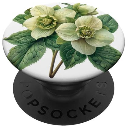 Motif floral hellébore PopSockets PopGrip Adhésif