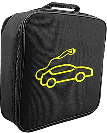 Vaguelly Ev Charger Bag Cord Organizer for Car Daily Use Cable Storage Bag Design Convenient Cord Tidy for Usb Charger Cable Black