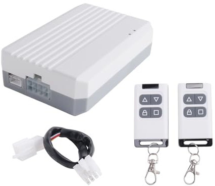 Juqoyue Télécommande Universelle 433 MHz pour Porte de Garage, Commutateur Sans Fil, Récepteur, Fonctionne avec un Moteur Tubulaire pour Volet Roulant