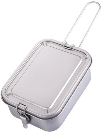 SUMMITDRAGON 800ml/1200ml Portatile Picnic Bentos Box Lega di Metallo Bentos Contenitore Campeggio Rettangolo Lunch Box Outdoor Pentole