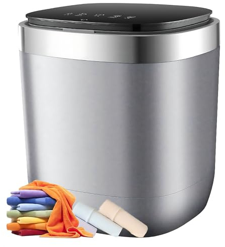 7L Portable Washing Machine, Fully Automatic 3-in-1 Washer Dryer Combo with Deep Clean, Compact Laundry for Underwear, Baby Clothes, Socks, Ideal for Apartments, Dorms, Travel
