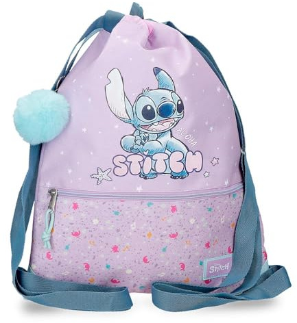 Joumma Disney Lovely Stitch Zaino Sacco Viola 35 x 46 cm Poliestere