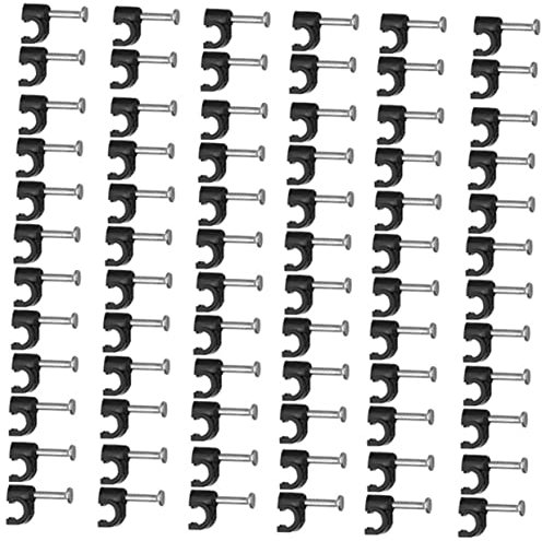 DIYEAH 1 Juego Grapas de Cable con Clavos de Fijación para Organización de Cables Clips Resistentes para Tv Ethernet y Coaxiales Uso Práctico y
