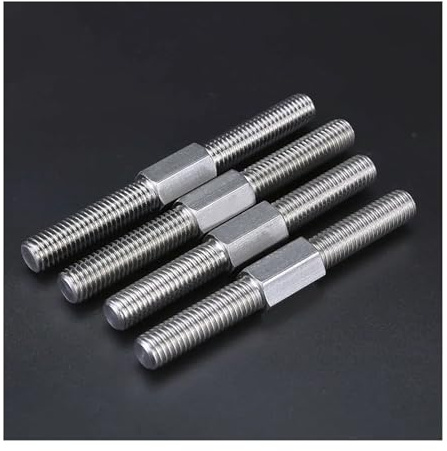 Tige filetée double M10 - Goujons filetés en acier inoxydable à filetage gauche et droit for applications polyvalentes(M10x70mm 1pcs)