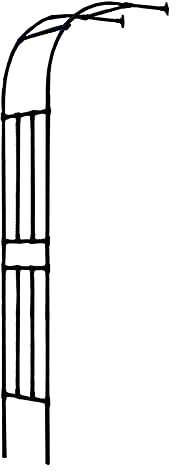 Élégante pergola murale en métal noir pour plantes grimpantes, rosiers, vignes, tonnelle de mariage, décoration de jardin élégante, structure de jardin durable