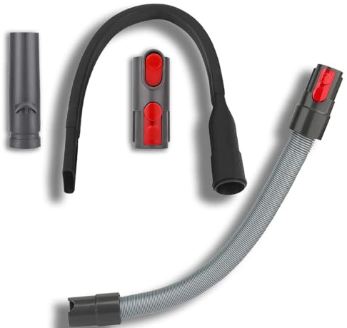 Zubehör Set für Dyson Staubsauger – 4-teiliges Adapter- und Schlauch-Set mit flexiblem Verlängerungsschlauch und Fugendüse, für Dyson V15 V12 V11 V10 V8 V7