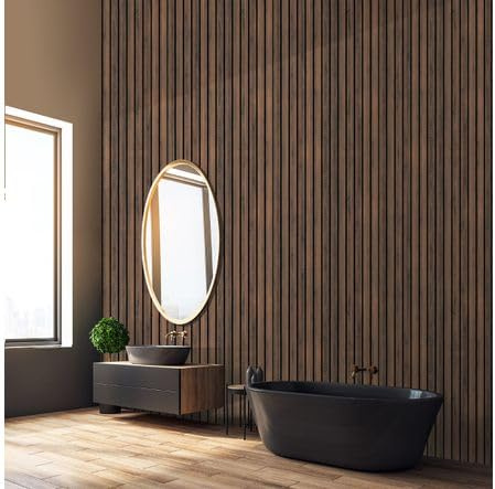 DuraPanel Oak Feature Wall Panel, Waterproof Plywood Core with HPL, 2400x585mm, Tongue and Groove Installation, Bleached Oak (Dark Oak)