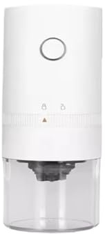 Macinino da caffè con carica in ceramica, macinacaffè in grani, elettrico portatile(Black)