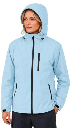 Modvibe Impermeable Femme Imperméable Extérieur Haut de Gamme Coupe Vent Femme avec Capuche Veste Imperméable Femme pour la randonnée et le camping