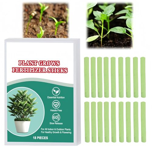18Pcs Plant Food Sticks,Resurrection Liquid for Plants,All Purpose House Plant Fertiliser & Indoor Food,Easy Care Slow Release Fertilizer for Bonsai Trees & Outdoor Plants