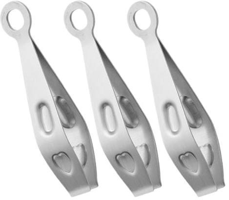 HOMOBABE 3piezas Pinzas para Espinas de Pescado de Acero Inoxidable Herramienta de Cocina Ergonómica para Quitar Pelos y Espinas de Cerdo Mango Antideslizante Ligera y Fácil de Limpiar