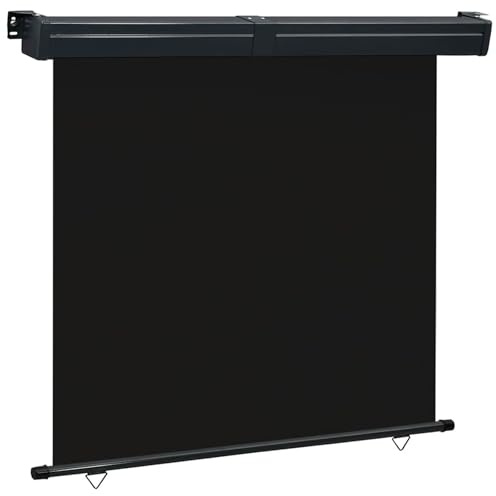Anself Markise Senkrecht 2-Wege Montage Schwarz 165x250cm UV- und wasserbeständig 48430