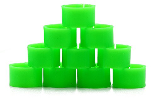 Paquete de 100 Anillas para Patas de Paloma de 8 Mm en Blanco Clips para Codorniz (Verde)