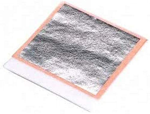 sim gold leaf lot 20 Feuilles d'argent Pur 100%, 60 X 60 mm Feuille Libre Alimentaire Comestible (20)