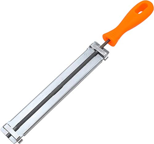 AERZETIX - C47776 - 2/1 Feile mit schärfführung ∅4.8mm für Kettensäge 300mm - kettenabstand .325'' - schärfröhre/schärfer für holzfäller/schreiner