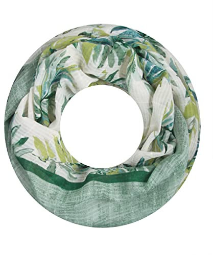 Majea Damen Loop Schal Schlauchschal Halstuch (880026) (grün 4)