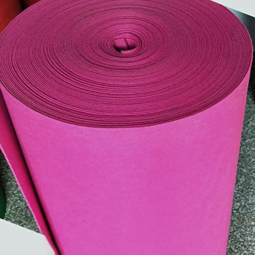 Yimihua 3mm Dicker Filz Stoff, Filzstoff Bastelfilz Farbig Filz Blätter Vliesstoff 100 x 100 cm Kinder DIY Zubehör zum Handwerk Nähen Projekte,Rosa(Size:1m*1m)