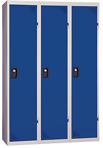 Provost Vestiaire Industrie salissante - en kit - Bleu - 3 colonnes - Largeur 120cm