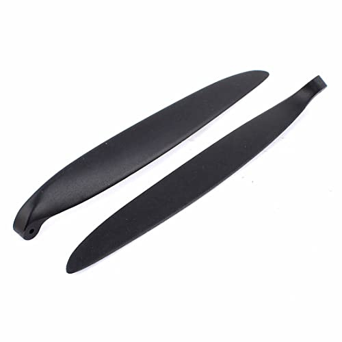 Tool parts Pair RC Glider Plane Black Plastic Folding Propeller Vanes 15 x 13 Inch