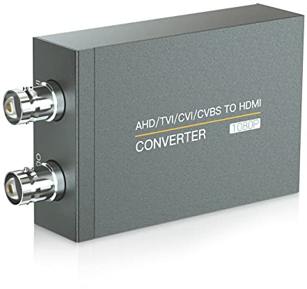 SEMZHENG Convertidor CVI/TVI/AHD a HDMI, Full HD 4K 720P/1080P/3MP/4MP/5MP/8MP Adaptador de Señal BNC a HDMI