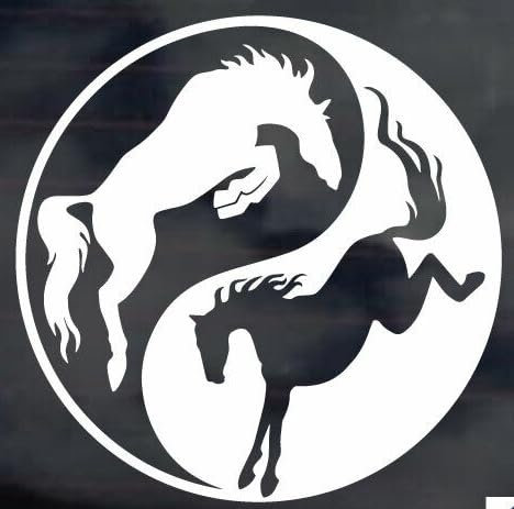 myrockshirt Yin Yang Pferde Pferd Reiten unendlich Aufkleber Autoaufkleber Sticker Wandtattoo Profi Qualität