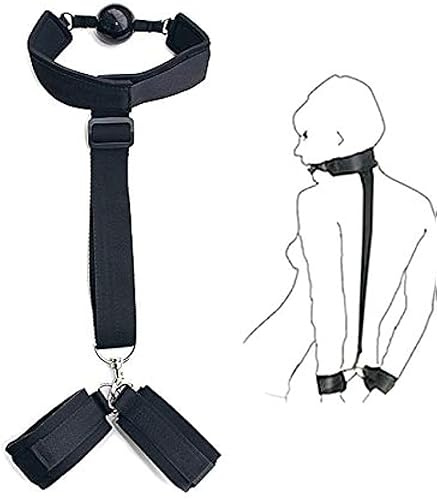 Conjunto de accesorios y equipo de soporte de cuello a muñeca con correa de yoga negra para mujeres