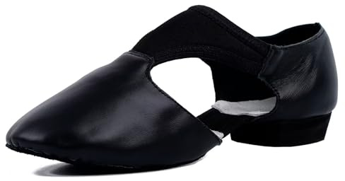 s.lemon Femme Noir Cuir Chaussure de Danse Jazz Ballet Grecian Sandal 38EU
