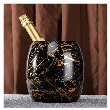 Eiskübel Eiskübel Edelstahl Metall EIS Wein Bucketwaist Trommel Eierschale Eiskübel Perfekt for Wein, Champagner oder Bierflaschen Hält eiskalt und trocken (Color : B)