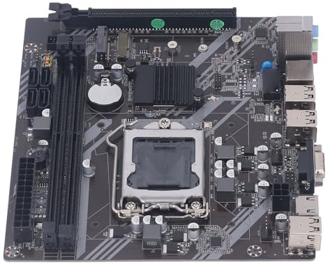 Elprico Carte Mère de Jeu H61 S pour Processeurs LGA 1155, Emplacements DDR3 Double Canal, Interface SATA2.0 LGA1155 M.2, Carte Mère D'ordinateur