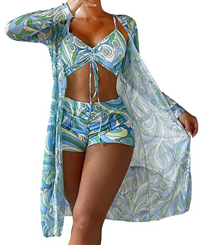 WILLBEST Kleidung Damen Slips Minimizer Bikini Bikini Damen bunt Badeanzug Sport große größen Badeanzug Kleider für mollige Frauen mit Bauch Slips Marco Polo