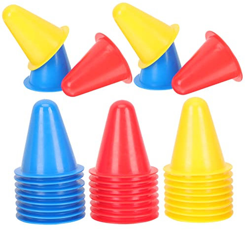 Yardwe 1satz Trainingsmarkierungshütchen Mini Fußball Rollschuh-Training Netzbeutel Für Sportübungen