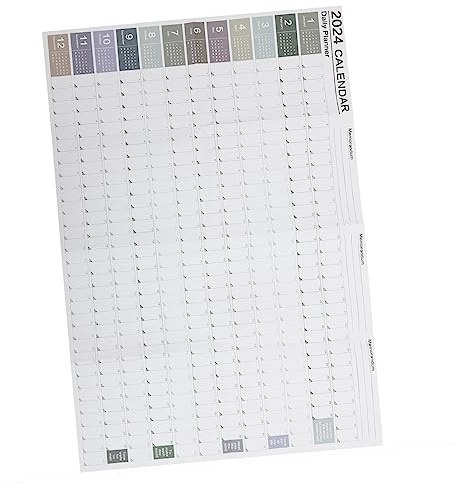 HOODANCOS 1 Set 2024 Wandkalender Jahreswandkalender Dekorativer Kalender Planer Monatskalender Zeitplan Planungskalender Tagesplan Kalender Mehrzweck Wandkalender Wandplaner