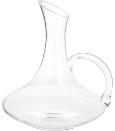 TOPBATHY Jarra De Vino Tinto De Vidrio Sin Plomo Con Mango Decorativo Decantador De Bebidas Para Distribuir Vino Tinto Para Decoración De Hogar y Eventos Sociales
