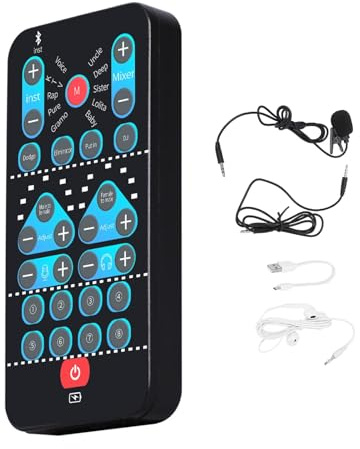 Changeur de Voix Portable, Carte Son Portable, Appareil Multifonction avec | 8 Effets sonores Fixes, Carte Son Portable, Costume Vocal Plug and DJ