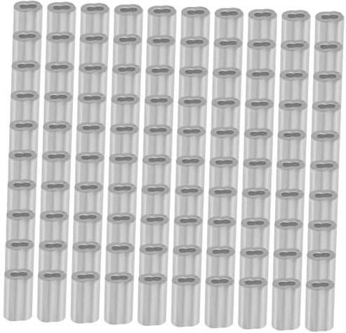 ROMISBABA 100stücke Aluminium Crimp-hülsen Für Drahtseil Robuste Kabelschlaufen Für Sichere Für Hochzeiten Angel Und Landwirtschaftsanwendungen