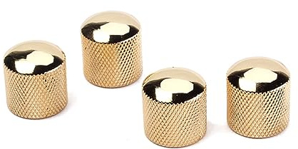 Hoement 4 Stücke Gold Gitarre Knöpfe Bass Knob Set Messing Dome Für Gitarre Bass Stellschraube