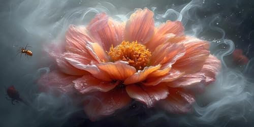 Malen Nach Zahlen Erwachsene Rosa Blume Malen Nach Zahlen Bild,DIY Set mit Pinseln und Acrylfarben Handgemalt Leinwand, Malen Nach Zahlen Kinder für Basteln Zuhause Mädchen Geschenk 60x120cm s-142