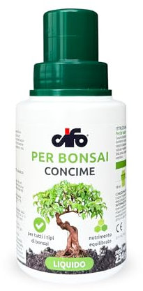 CIFO - Concime Liquido per Bonsai 200 ml, per Bonsai da Interno e da Esterno, Nutrienti di Alto Livello Specifici per Bonsai, Concime Completo ed Equilibrato, Per Tutti i Tipi di Bonsai, Pianta Vera