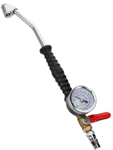 COSMEVIVI Tire Inflator Druckmesser Mit Schnellanschluss Robuster Luftdruckprüfer Für Fahrräder Und Mehr Präzise Messung Schnelles Aufpumpen Langlebige Bauweise Kompakt Und Tragbar