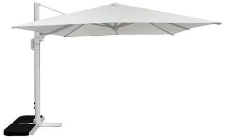 DRAX - ombrellone 3x4 m con palo laterale e telo in nylon