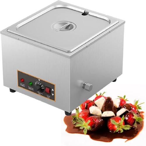 Electric Chocolate Melting Pot with Adjustable Temperature, Ideal for Fast Food Stands, Snack Bars, and Party Use
