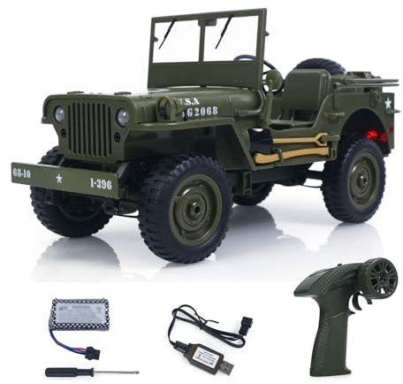 TOUCAN RC HOBBY 1/10 RC Terrängfordon C8815 4WD Fjärrstyrd Rock Crawler Bil Militär Lastbil Modell Klätterbil RTR Batteri LED-ljus Utomhus