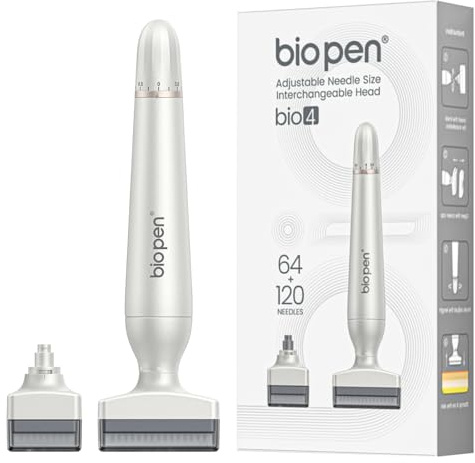 Derma Stamp 2 en 1 Actualización 2025-64 y 120 pins, 0–3,0 mm Ajustable para Hombres y Mujeres, Mejora el Adelgazamiento del Cabello y Favorece el Crecimiento del pelo y la Barba