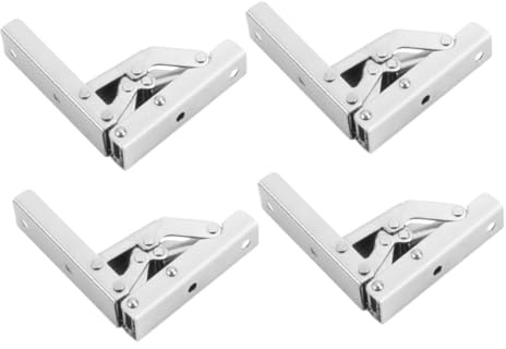 Mobestech 4pezzi Cerniera Nascosta in Acciaio Per Staffe Da Mensola Cerniere Pieghevoli Per Mobili Accessori Per Mobili Incernierati Supporti Per Mensole Pieghevoli