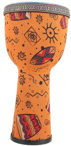 BESTonZON Djembe Trommel 8 Zoll Für Kinder Und Erwachsene Handgefertigte Afrikanische Handtrommel Langlebiges Unbedenkliches Material Lauter Klang Für Musikunterricht Und Bühnenperformance