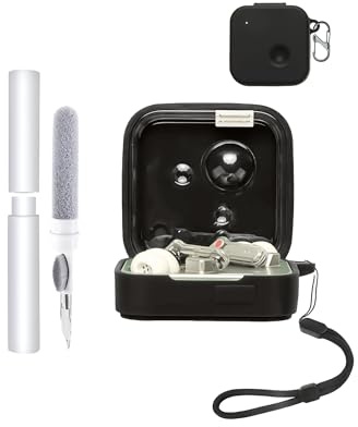 Silikon Hülle für Nothing Ear (3) Kabellose In-Ear Kopfhörer – Stoßfest, toergy Wasserdicht, Weich & Langlebig, mit Lanyard, Schlüsselanhänger & Reinigungstool, Schwarz