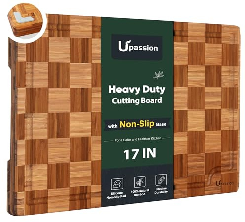 Heavy Duty Bamboo Wood Cutting Boards for Kitchen Wooden 17inch